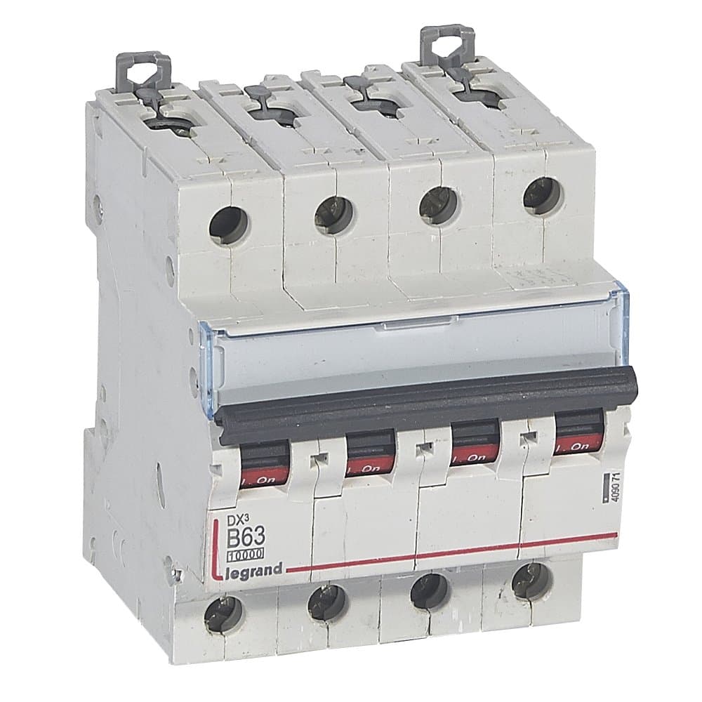 Legrand DX3 Автоматический выключатель 4P 63A (B) 10kA/16kA 409071