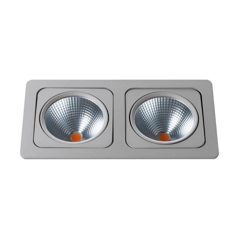 Eglo 61673 Светодиодный встраиваемый спот VASCELLO G, 2x19W(LED), 2700K, серебряный