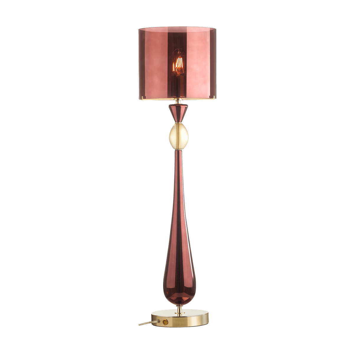 Odeon Light 4868/1T STANDING ODL_EX22 21 золотой/бордовый/стекло База для высокой лампы E27 1*60W TOWER — миниатюра 2