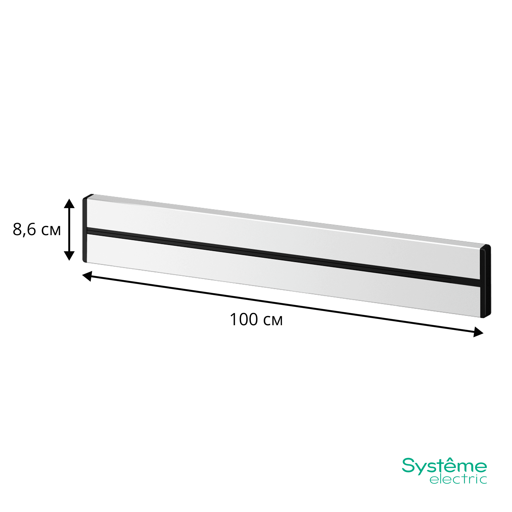 Systeme Electric MultiTrack Шина открытой установки трековой системы 100 см Белый — миниатюра 4