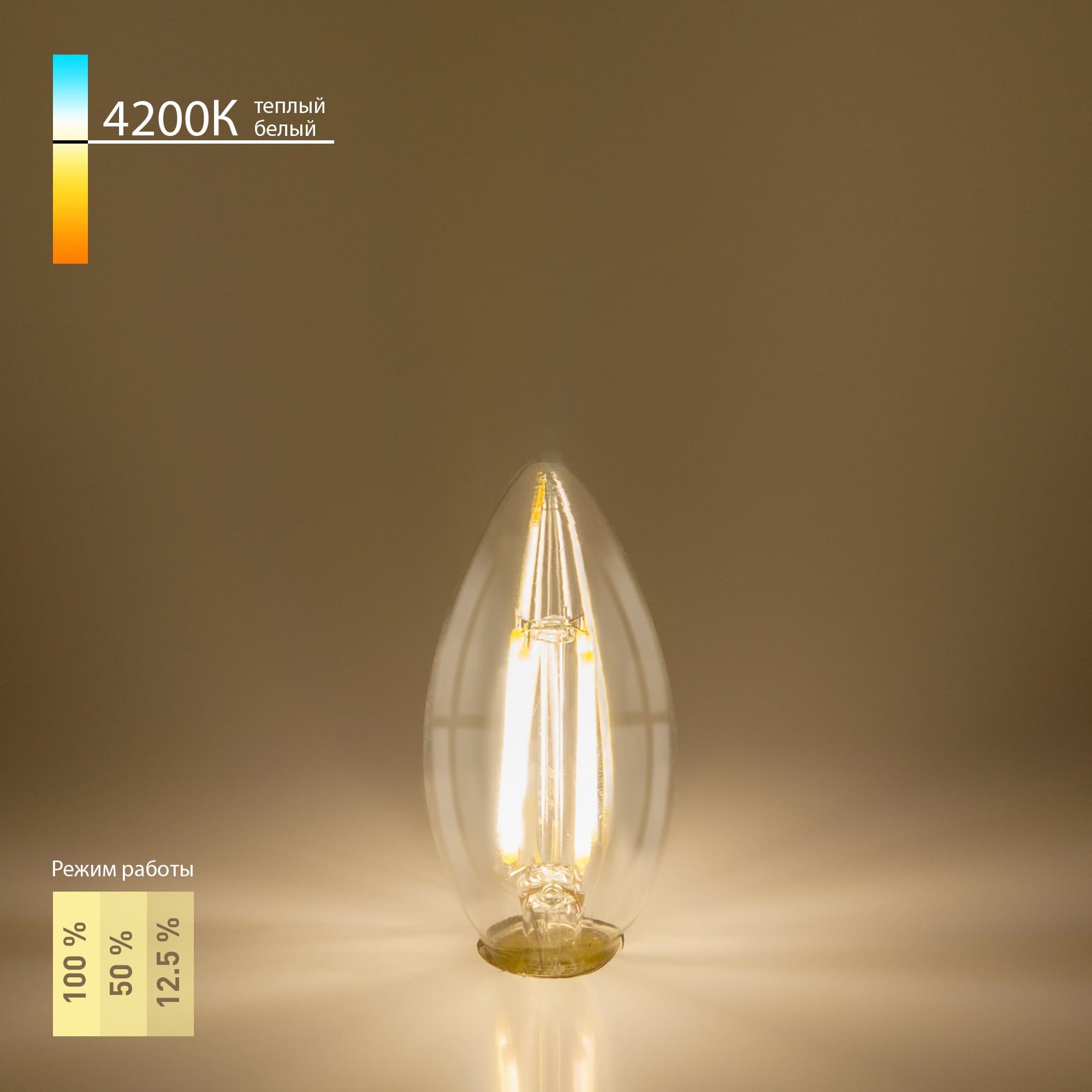 Elektrostandard BL134/ Светодиодная лампа Dimmable 5W 4200K E14 (C35 прозрачный) a045174