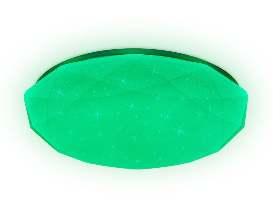 Ambrella Светодиодный светильник c подсветкой RGB FF417 WH белый 60W D400*80 (ПДУ ИК) — миниатюра 4