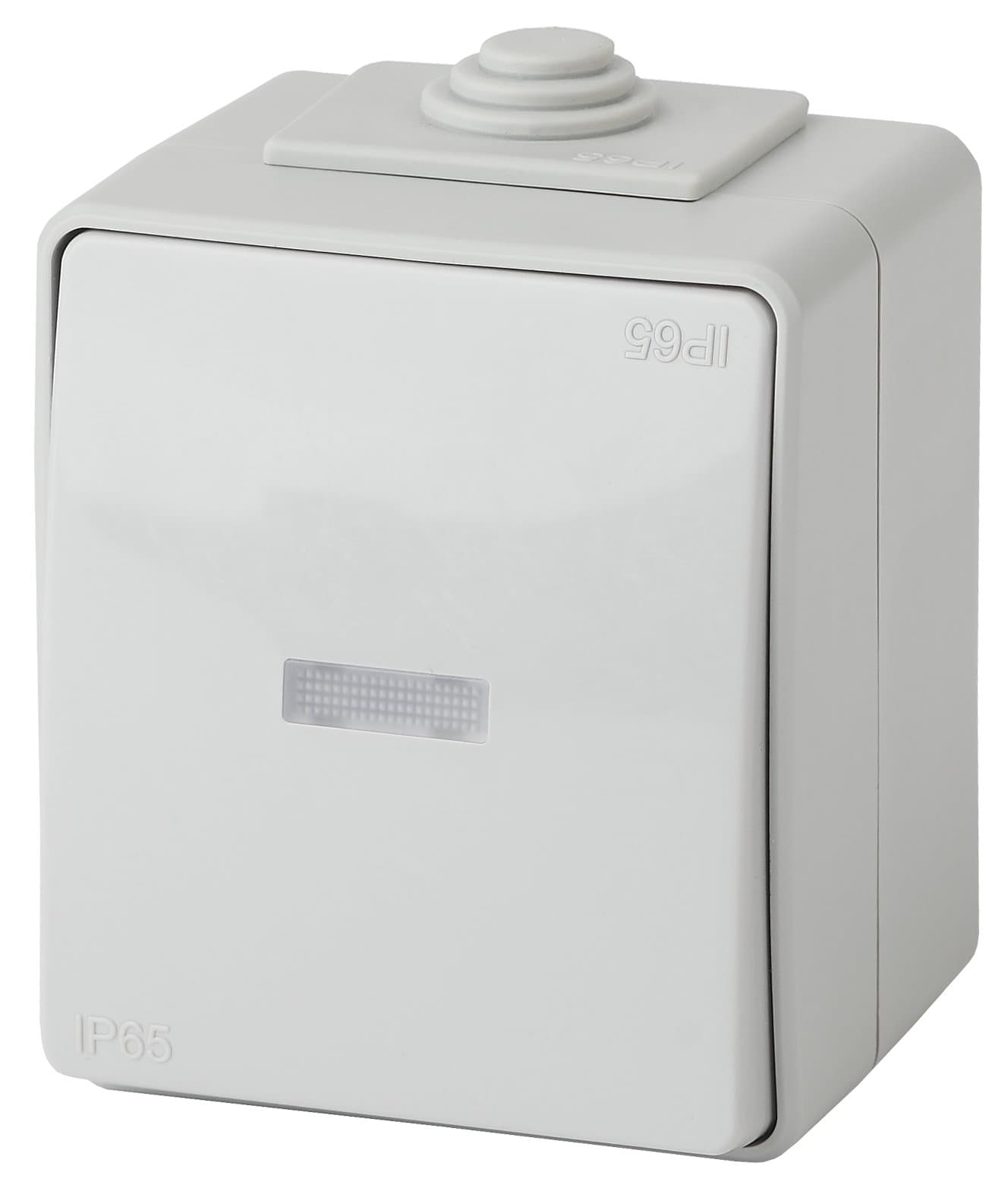 ЭРА 11-1610-03 Эксперт Серый Переключатель 1-кл с подсветкой ОУ IP65