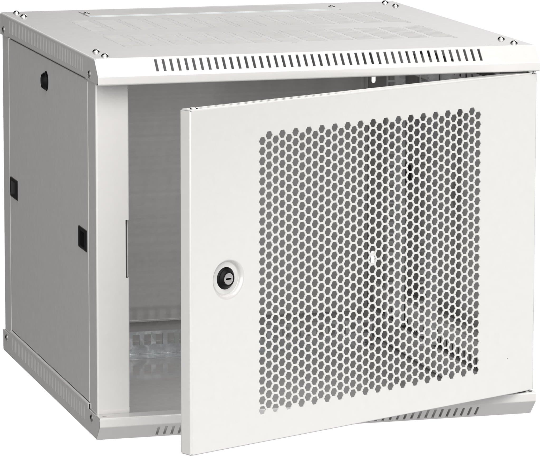 IEK LINEA W ITK Шкаф LINEA W 9U 600x600 мм дверь перфорированная, RAL7035 LWR3-09U66-PF