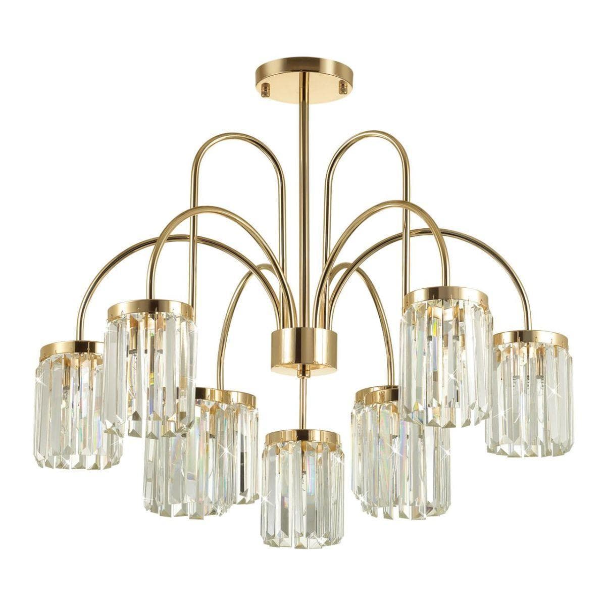 Odeon Light 4987/9C CLASSIC ODL22 449 золотой/хрусталь Люстра потолочная E14 9*40W VASSA — миниатюра 1