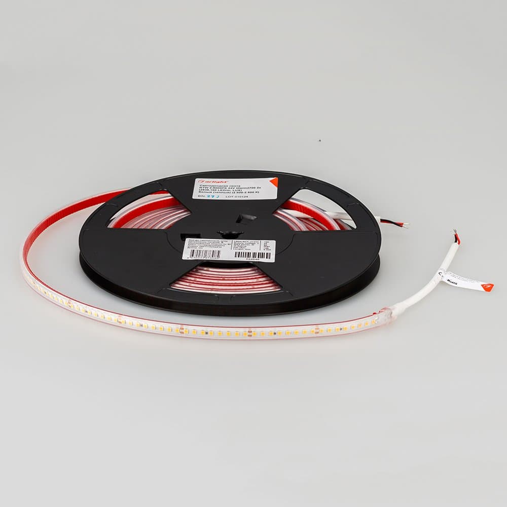 Arlight Светодиодная лента герметичная RTW-PS-A160-10mm 24V Warm2700 (12 W/m, IP67, 2835, 5m) (высок.эфф.150 лм/Вт) 024545(2) — миниатюра 5