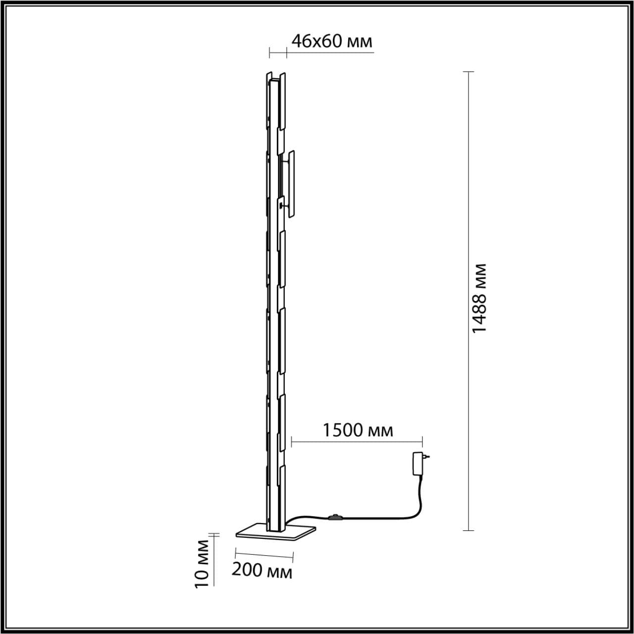 Odeon Light 4991/36FL L-VISION ODL23 381 черный/золотой/металл/акрил Торшер LED 36W 3000K FIERRO — миниатюра 2
