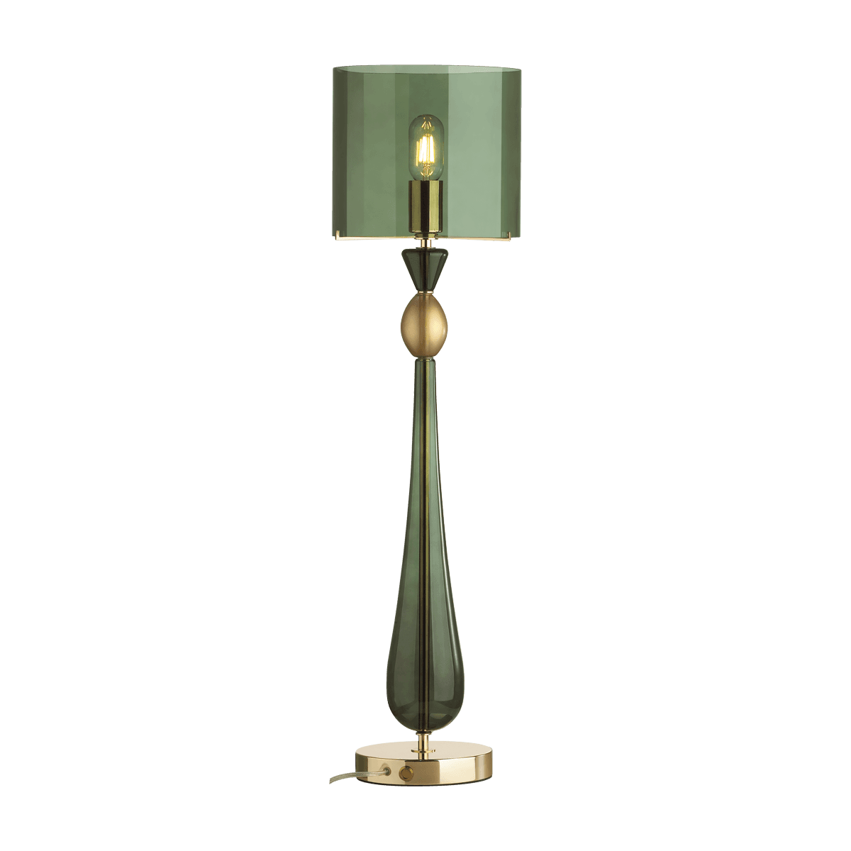 Odeon Light 4889/1T STANDING ODL_EX22 21 золотой/зеленый/стекло База для высокой лампы E27 1*60W TOWER — миниатюра 2