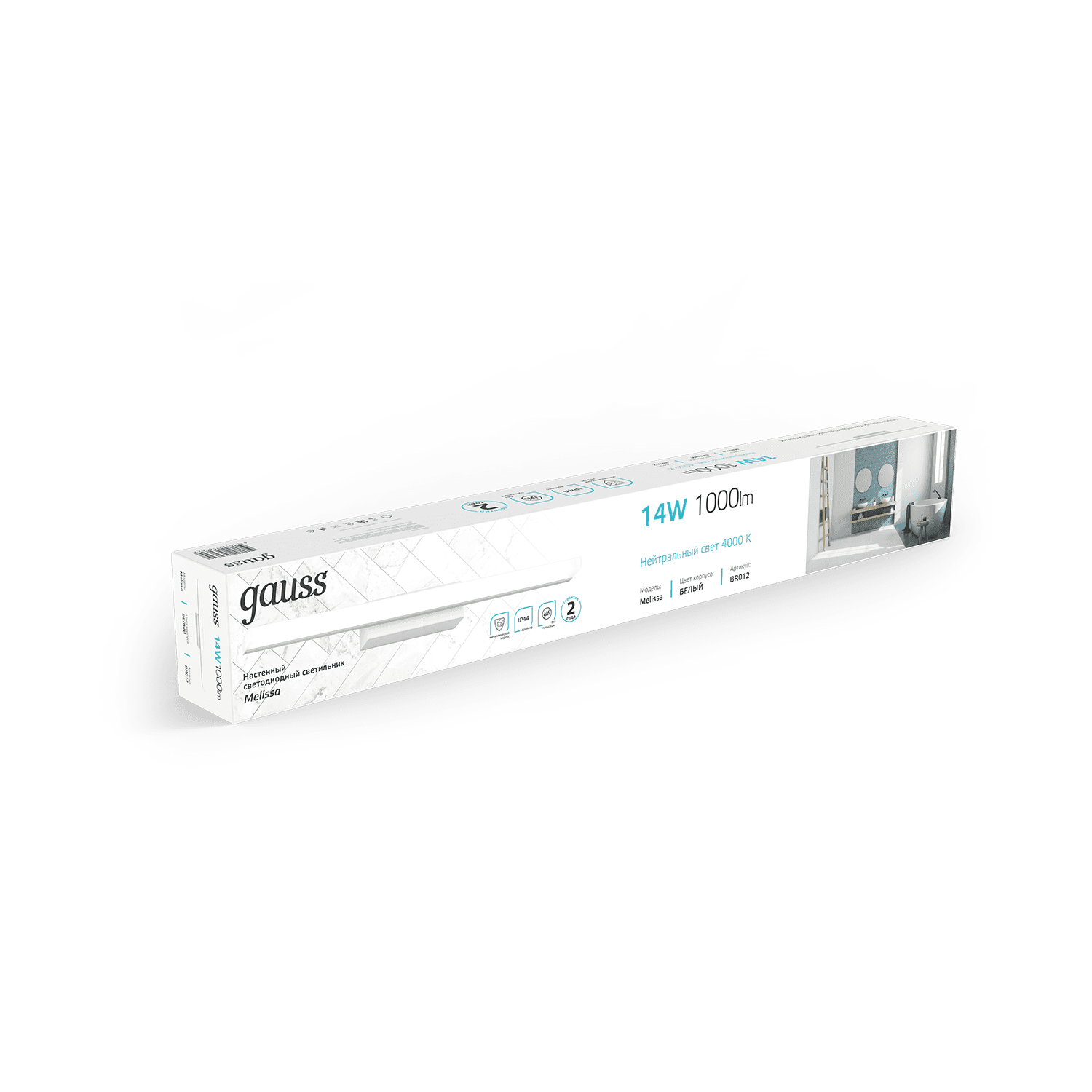 Gauss Настенный светодиодный светильник Melissa BR012 14W 1000lm 200-240V 605mm LED 1/20 — миниатюра 5