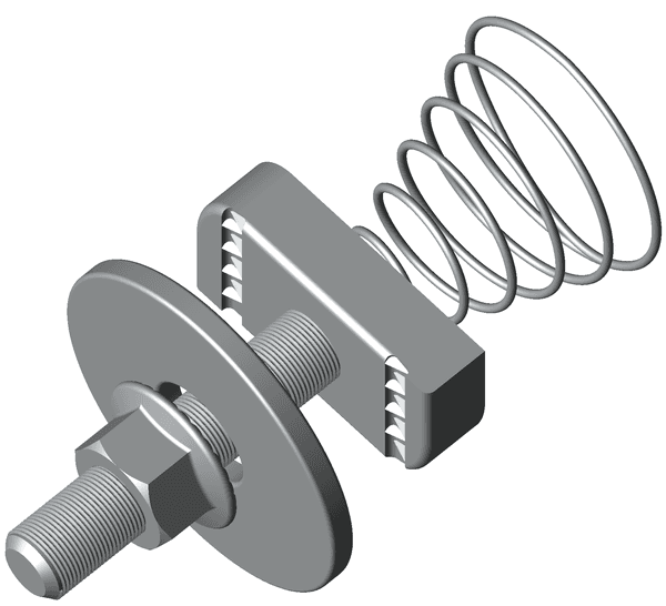 EKF Комплект соединительный 8x40 для STRUT-профиля с конусной пружиной TDZ