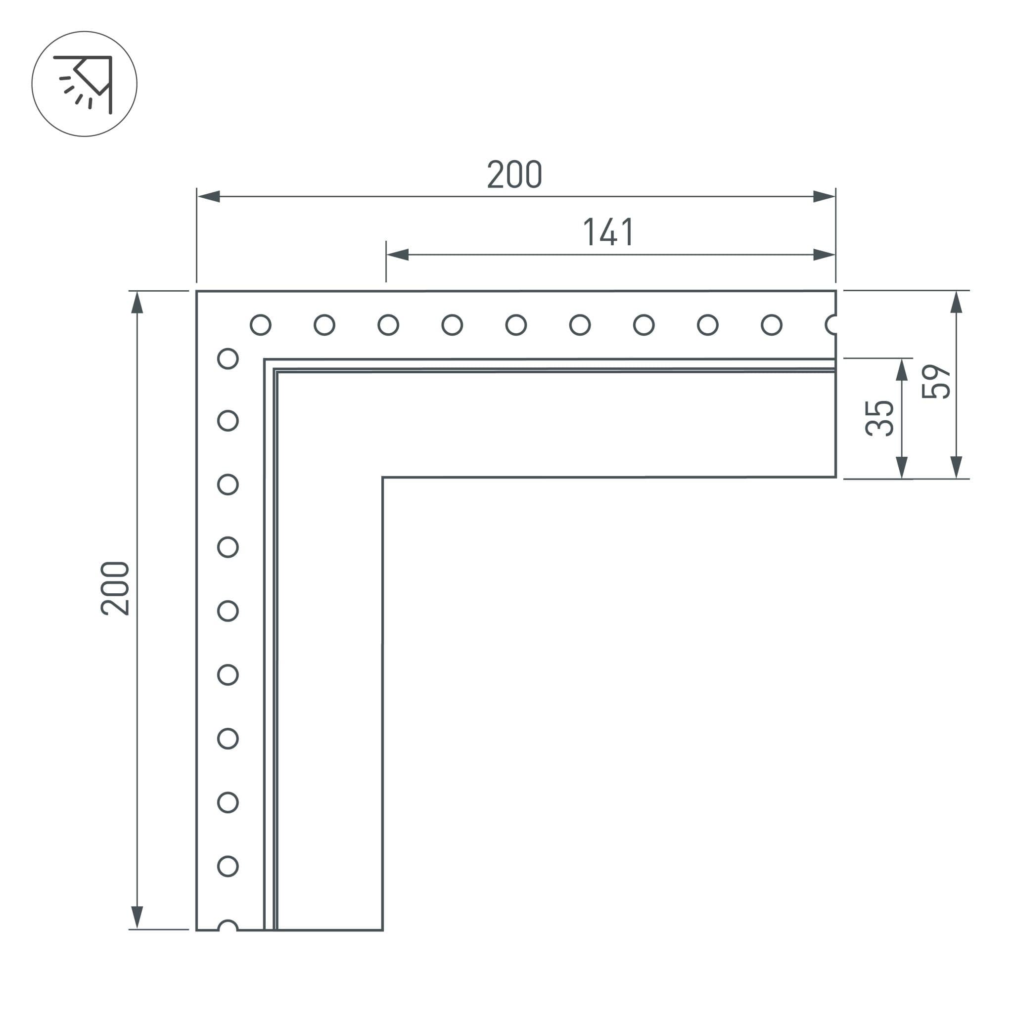 Arlight Угол SL-LINIA32-FANTOM-EDGE внешний (Металл) 030101 — миниатюра 3