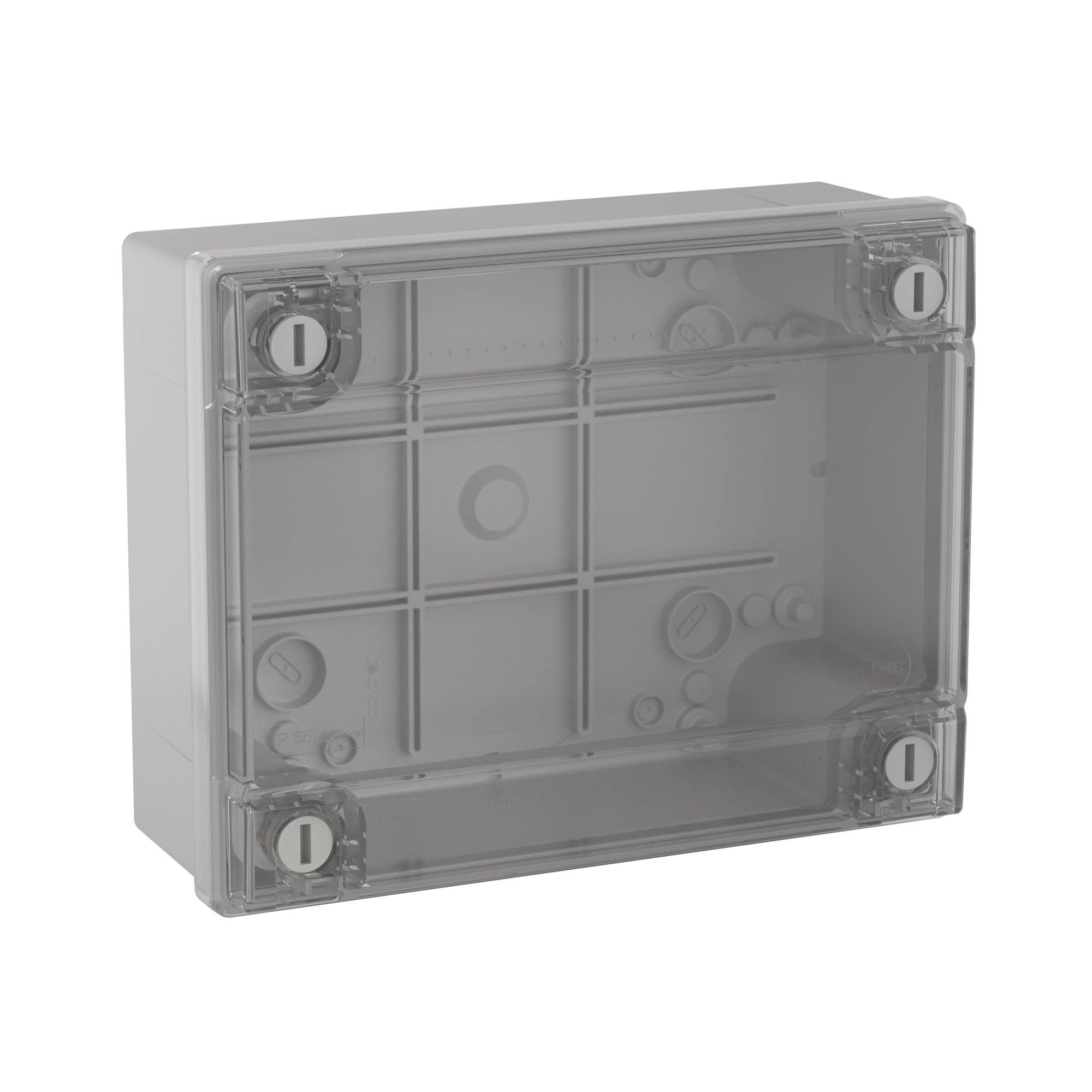 DKC Коробка ответвит. с гладкими стенками и прозрачной крышкой, IP56, 380х300х120мм