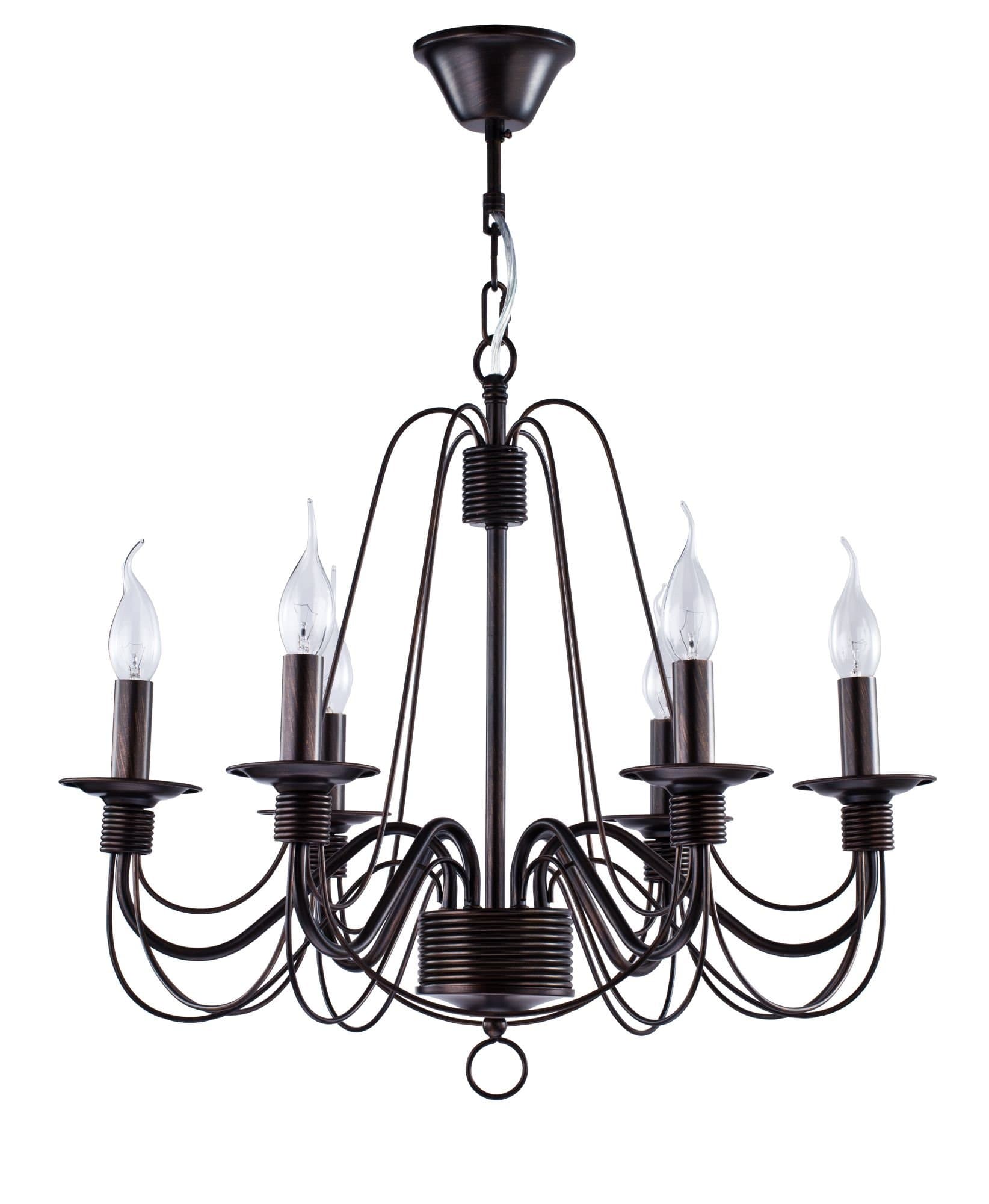 Freya Classic Velia Коричневый Люстра E14 60W FR2046-PL-06-BR — миниатюра 2