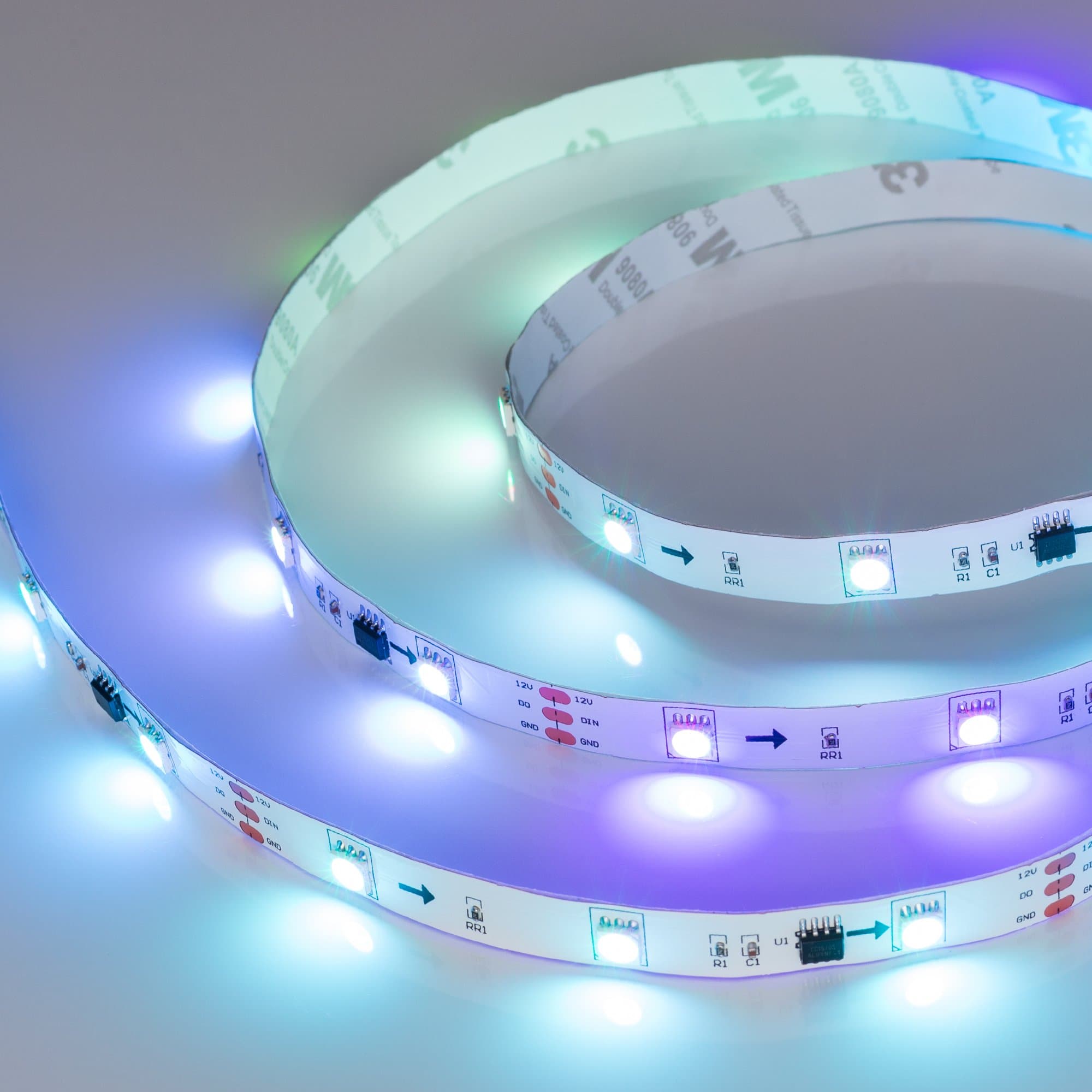 Arlight Светодиодная лента SPI-5000-5060-30 12V Cx3 RGB (10mm, 7.2W/m, IP20) (Открытый, IP20) 026368(1) — миниатюра 2