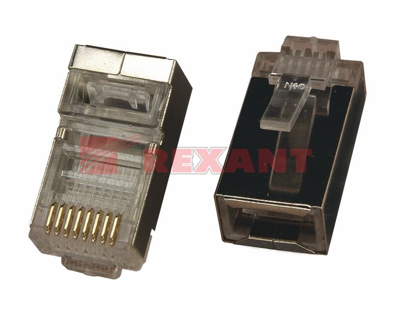 Джек RJ-45 8P8C CAT 5e (экран) Rexant 05-1023 — миниатюра 2