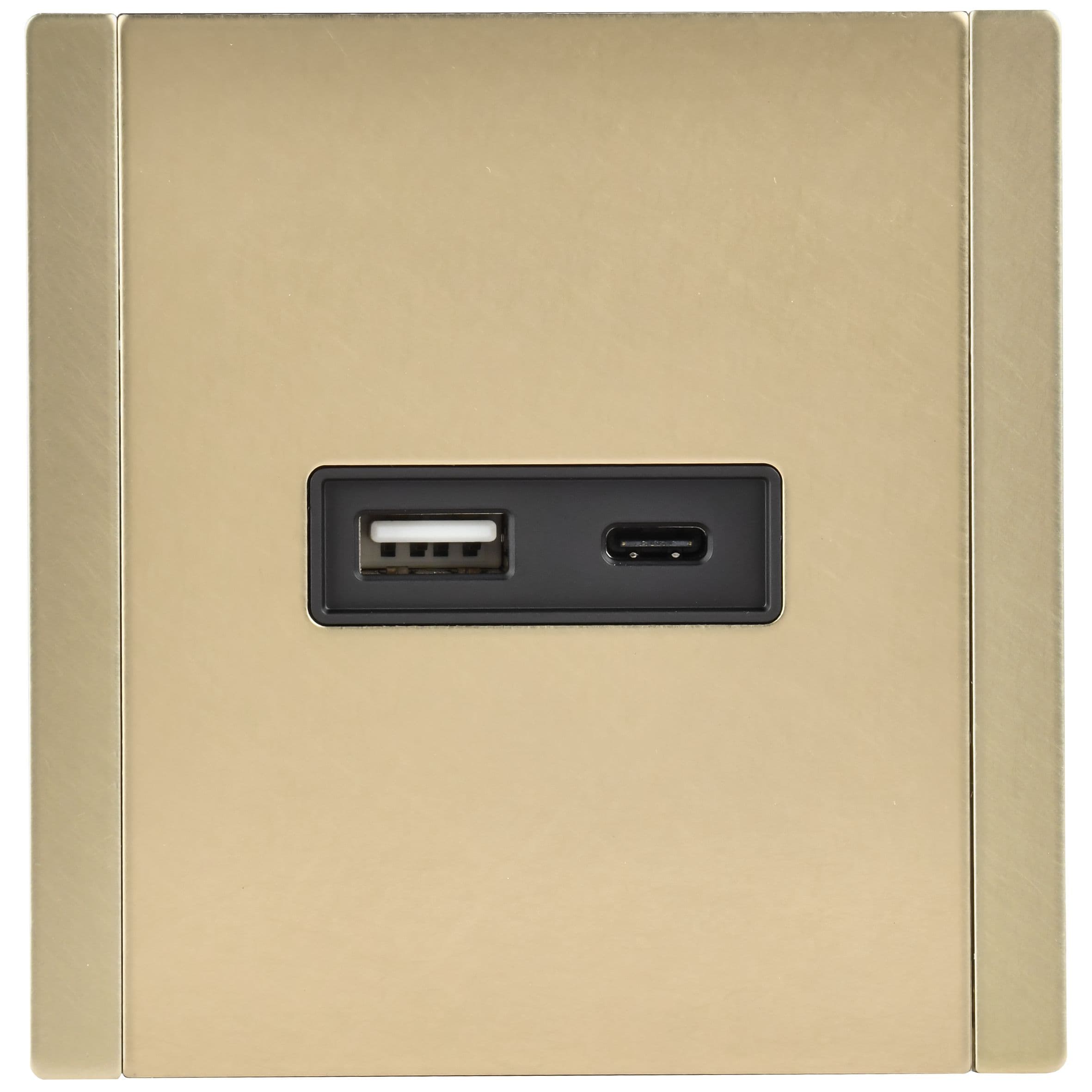IEK FORTE&PIANO Металл Шампань Розетка USB A+C 3,1А FP650M — миниатюра 2
