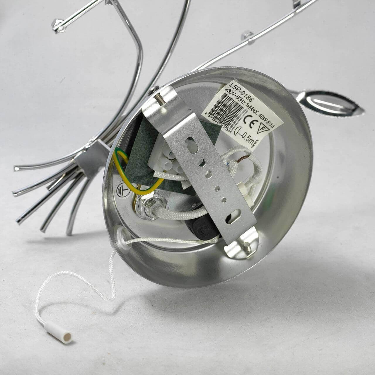 Lussole LGO Металл Хром /  Акрил Светильник настенный E14 40W LSP-0186 — миниатюра 2