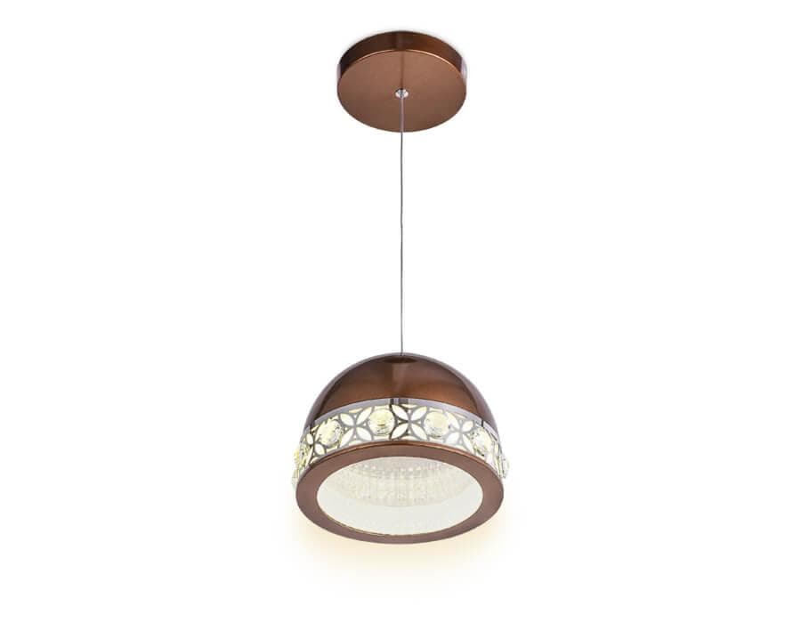 Ambrella Подвесной светодиодный светильник FA9495 CF/CH кофе/хром 4200K 18W D200*670 (без ПДУ) — миниатюра 2