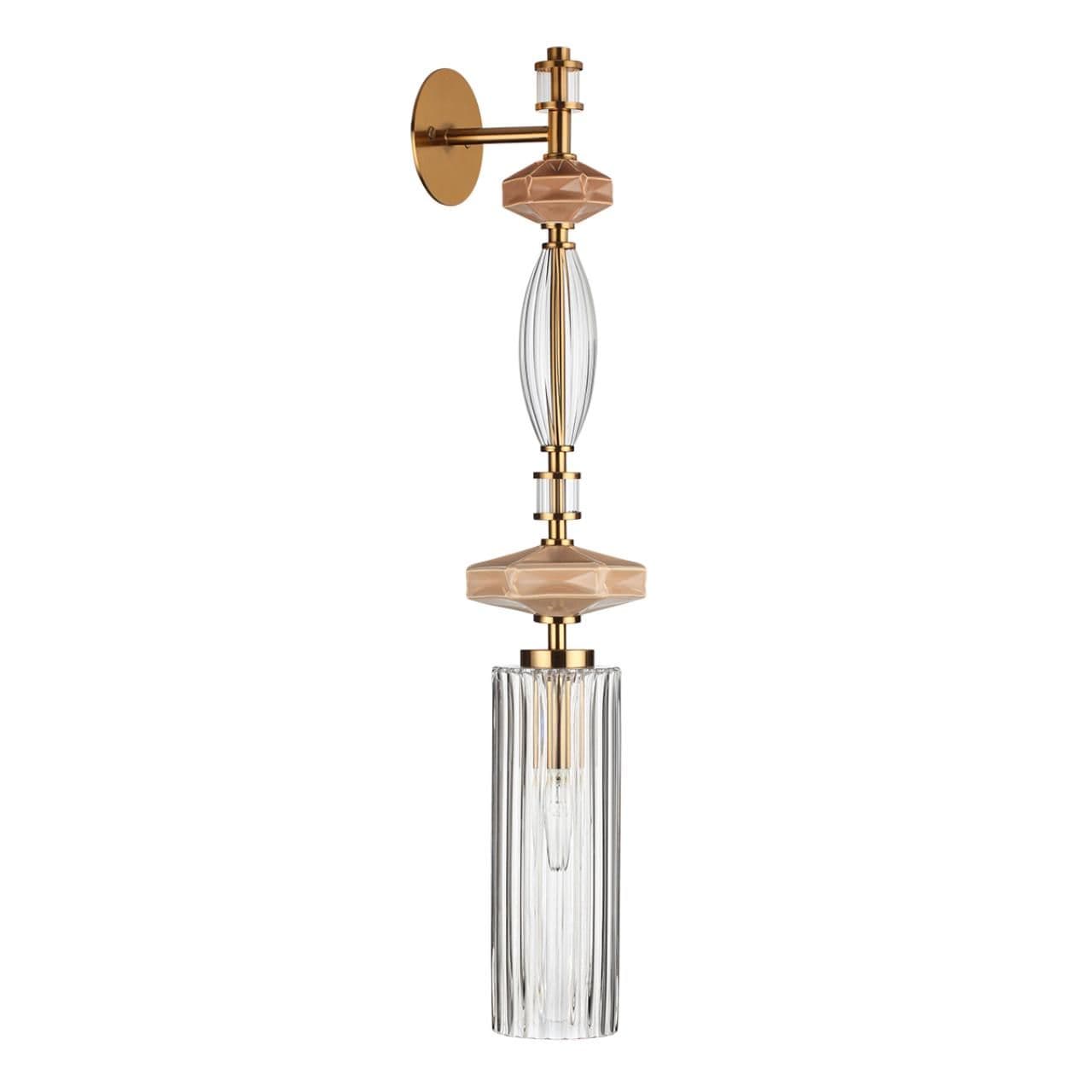 Odeon Light 5414/1WA MODERN ODL_EX25 91 античная бронза/терракот/беж/стекло/керамика Настенный светильник E14 1*40W TERRA