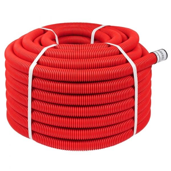 EKF PROxima Труба гофрированная двустенная гибкая ПНД d 40 с зондом (50 м) красная, — миниатюра 1