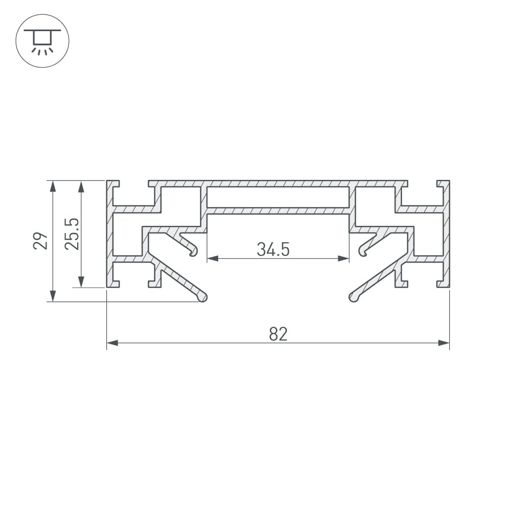 Arlight Профиль-держатель LGD-STRETCH-2TR-2000 (Алюминий) 040059 — миниатюра 2