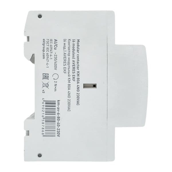 EKF Контактор модульный КМ 80А 4NO 230В АС (6 мод.) AVERES — миниатюра 4