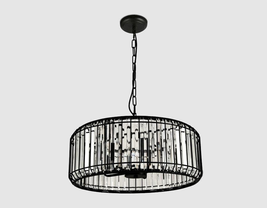 Ambrella Люстра подвесная с хрусталем TR5815 BK/CL черный/прозрачный E14/5 max 40W D500*650 — миниатюра 3