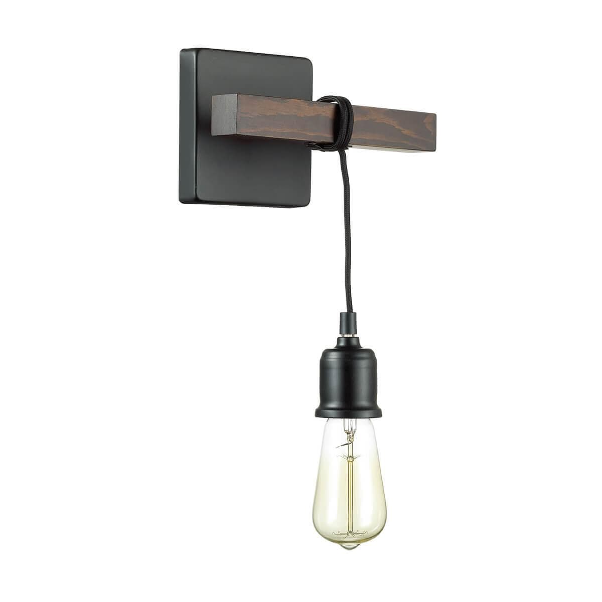 Lumion 3740/1W LN19 141 чёрный, коричневый Бра E27 60W 220V KLAUS — миниатюра 3