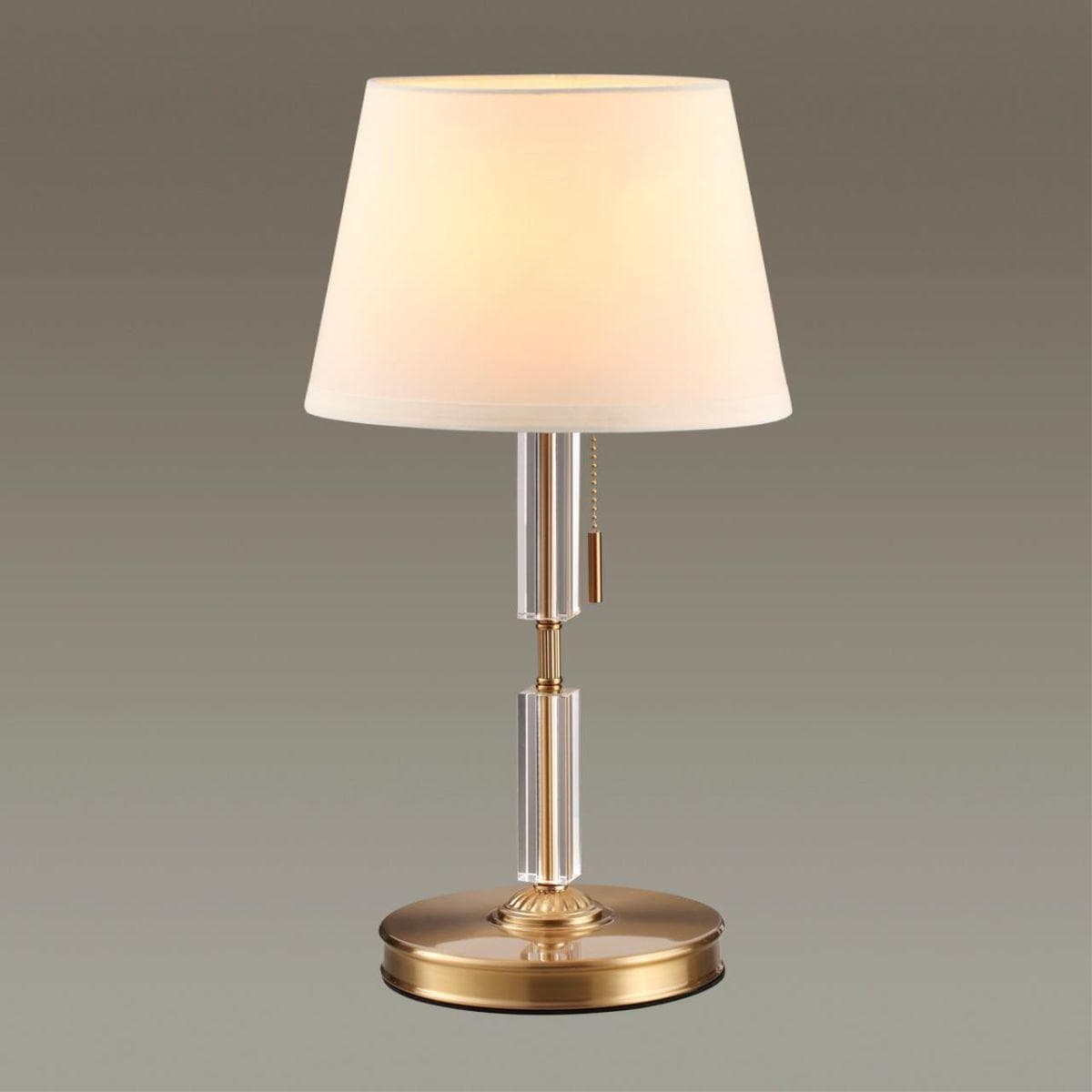 Odeon Light 4894/1T MODERN ODL_EX22 55 бронзовый/белый/абажур ткань Настольная лампа E27 1*60W LONDON — миниатюра 4