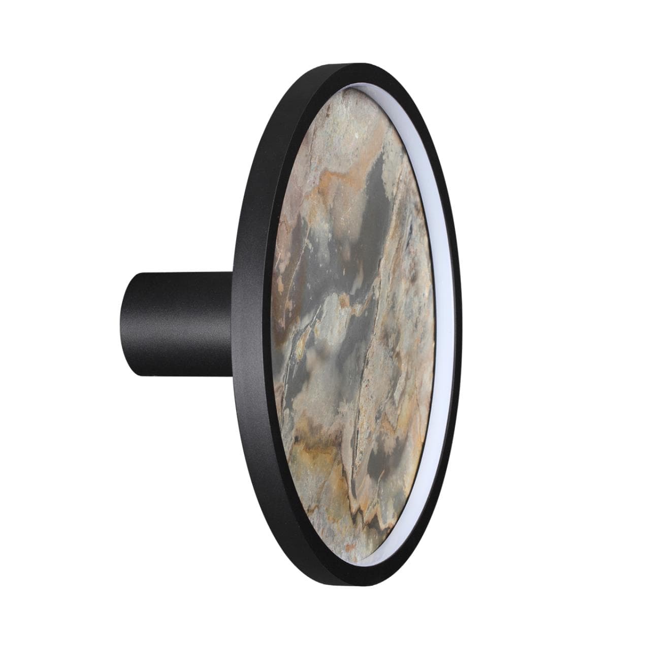 Odeon Light 5078/25L L-VISION ODL24 черн./серо-беж./металл/натур.камень/акрил Настен.-потолочн.cветильн. LED 25W 3000K STOFLAKE