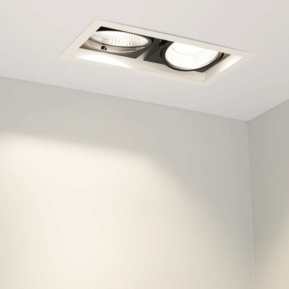 Arlight Светильник CL-KARDAN-S283x152-2x25W Warm3000 (WH-BK, 30 deg) (IP20 Металл, 3 года) 028861 — миниатюра 6