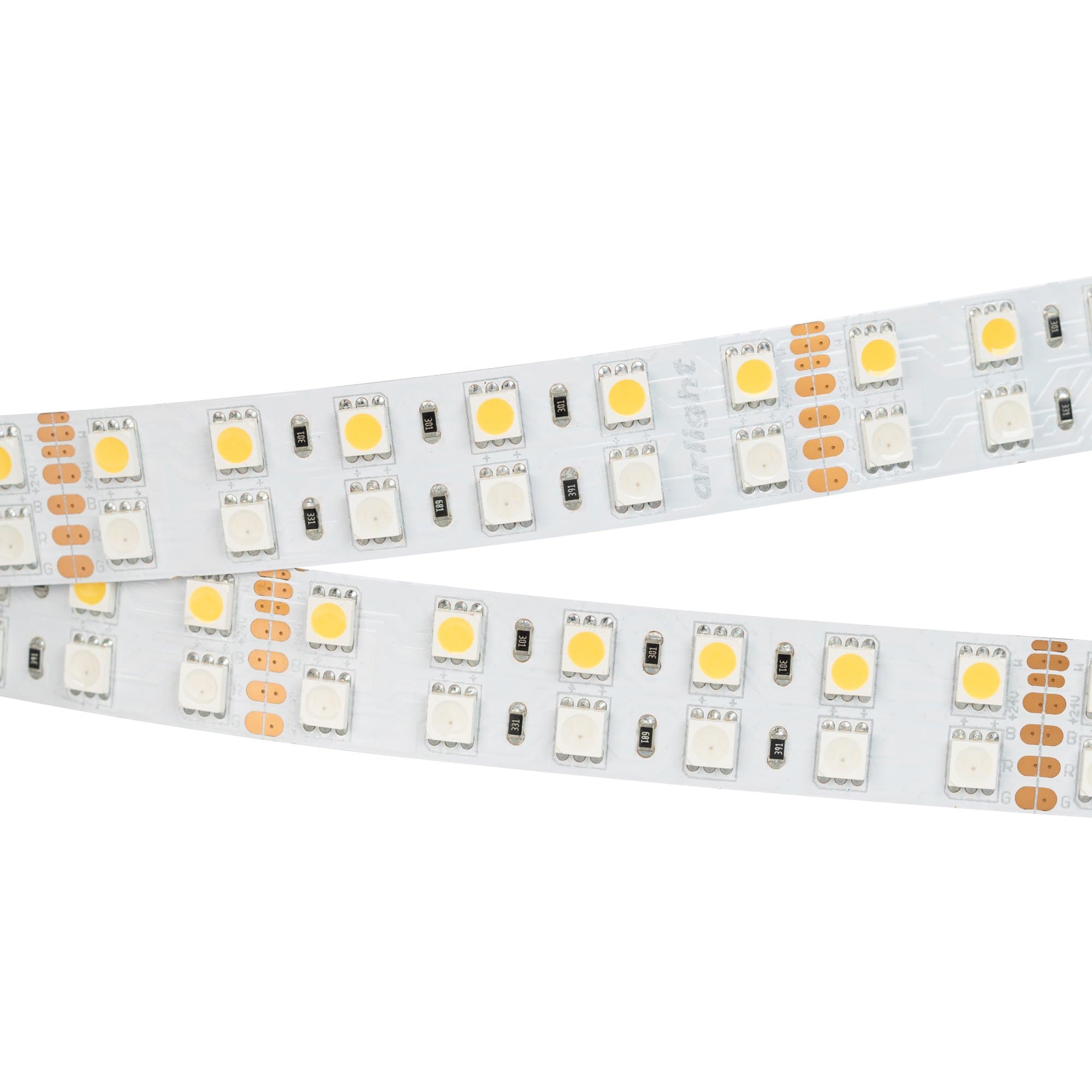 Arlight Светодиодная лента RT 2-5000 24V RGB-White 2x2 (5060, 720 LED, LUX) (32 Вт/м, IP20) 011823(1) — миниатюра 1