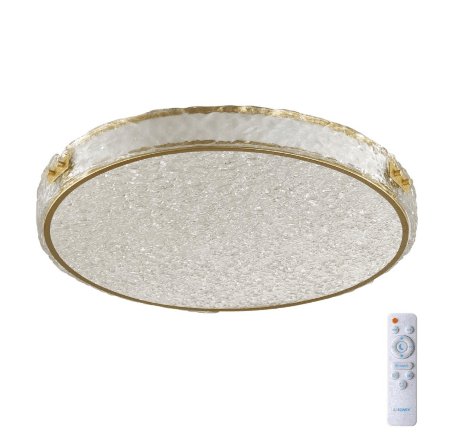 Sonex 7722/100L PIKO LED SN Светильник металл/пластик/белый/золотой LED 100Вт 3000-6000K D600 IP20 пульт ДУ FELICE