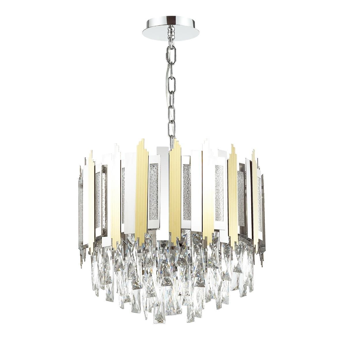 Odeon Light 4635/5 ODL20 481 золото/хром/хрусталь Люстра E14 5*40W 220V RUNA — миниатюра 1