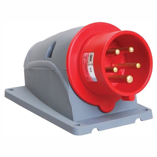 IEK Вилка стационарная ССИ-525 32А-6ч/200/346-240/415В 3Р+РЕ+N IP44 MAGNUM — миниатюра 2