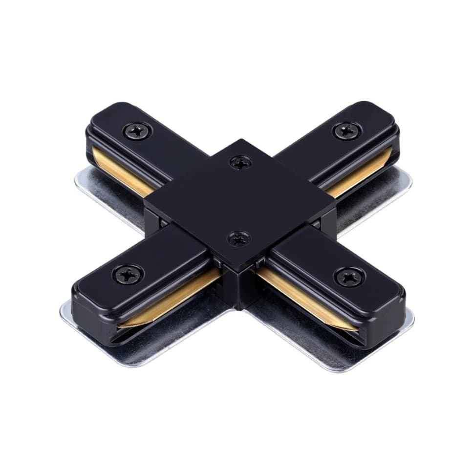 Novotech 135146 PORT NT22 черный Соединитель с токопроводом "X" для однофазного двухжильного шинопровода IP20 220V
