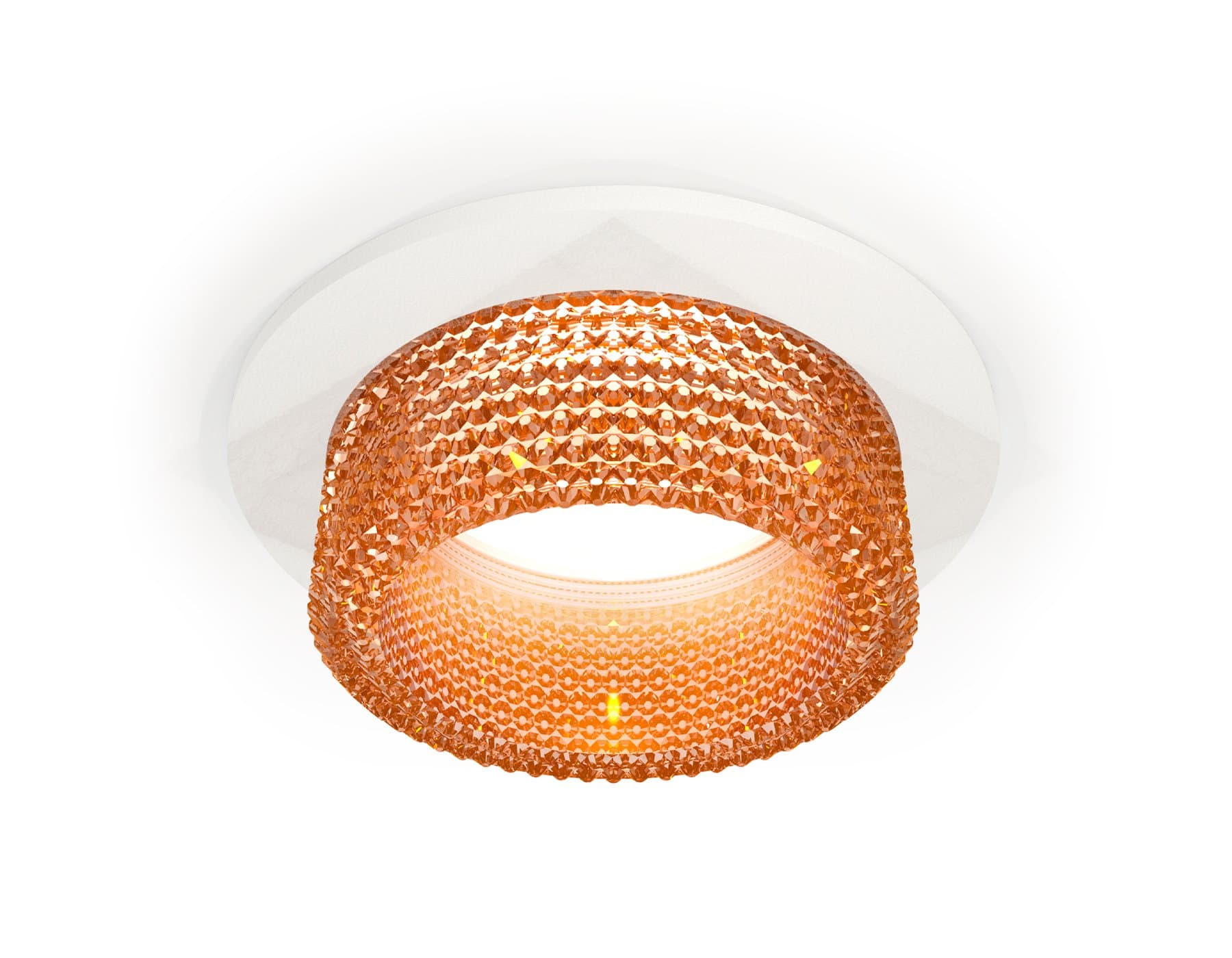 Ambrella Комплект встраиваемого светильника с композитным хрусталем XC6512044 SWH/CF белый песок/кофе MR16 GU5.3 (C6512, N6154)