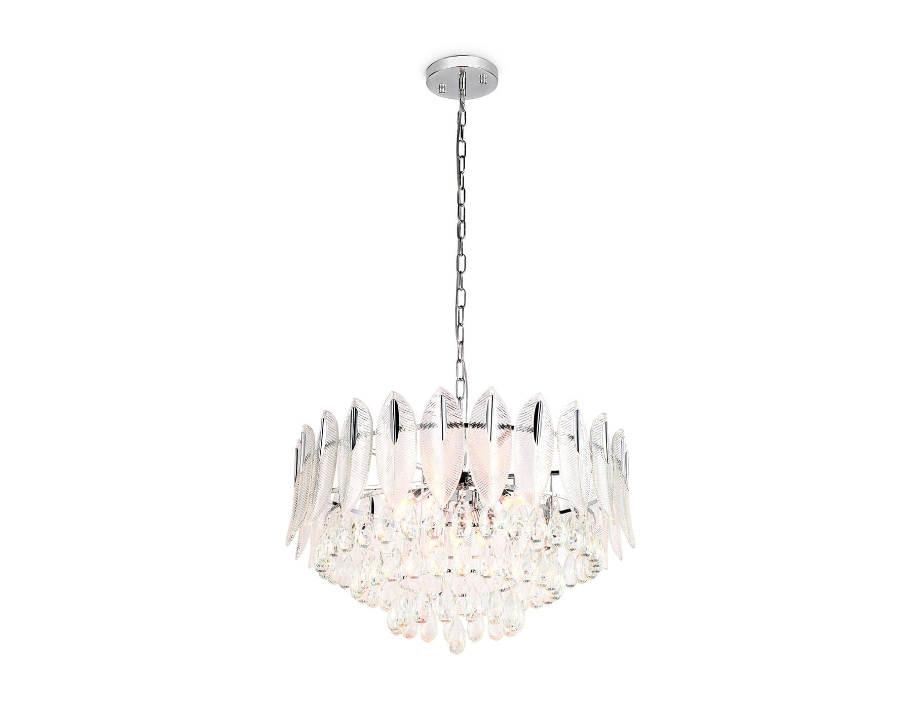 Ambrella Подвесная люстра TR5184/12 CH/CL хром/прозрачный E14/12 max 40W D800*1190 — миниатюра 4