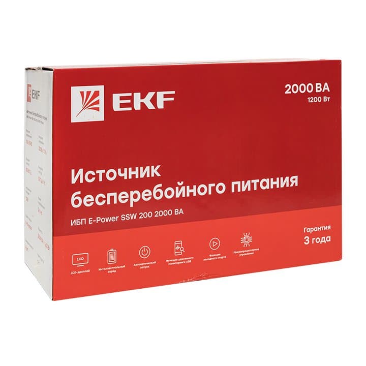 EKF PROxima Источник Бесперебойного питания Линейно-интерактивный E-Power SSW 200 2000 ВА — миниатюра 2