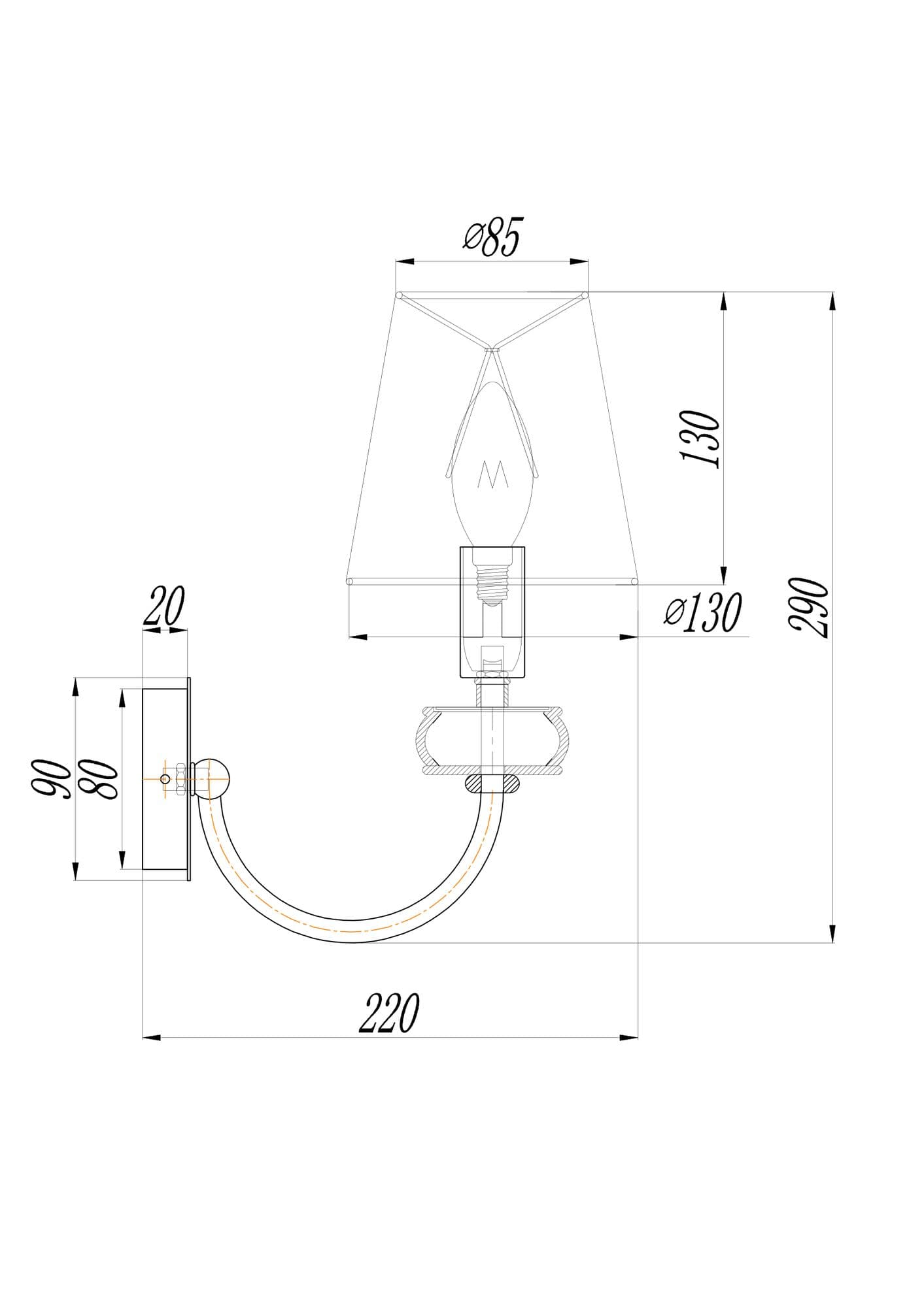 Maytoni Elegant Roma Матовое Золото Бра E14 40W ARM006WL-01G — миниатюра 5