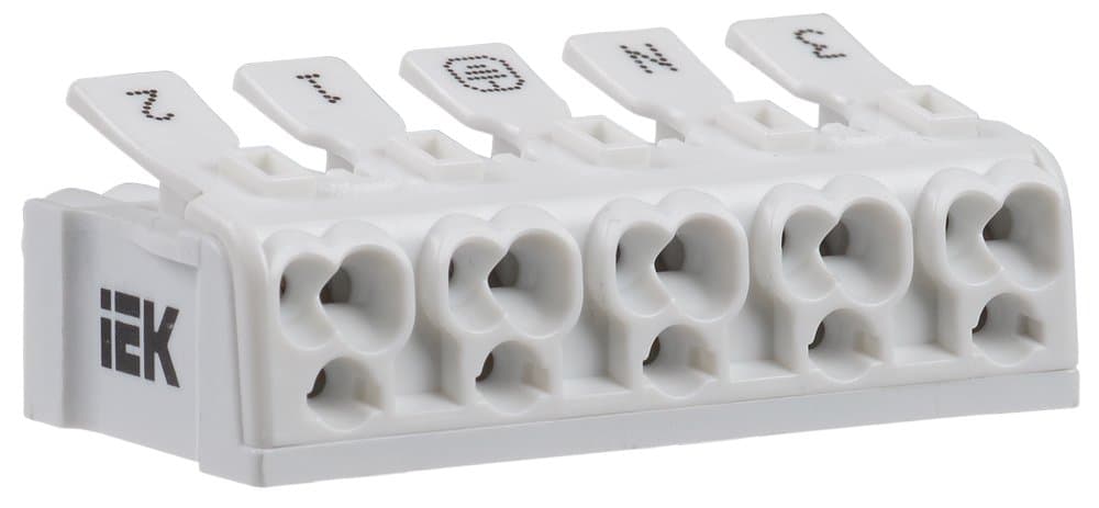 IEK Клемма пружинная соединительная КСП5-3L+N+PE