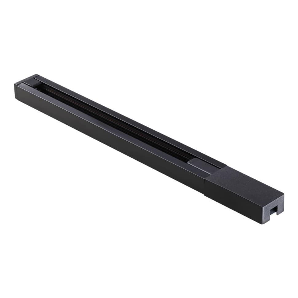 Novotech 135136 PORT NT22 черный Шинопровод однофазный двухжильный (универсальный) с токопроводом и заглушкой, 1м IP20 220V
