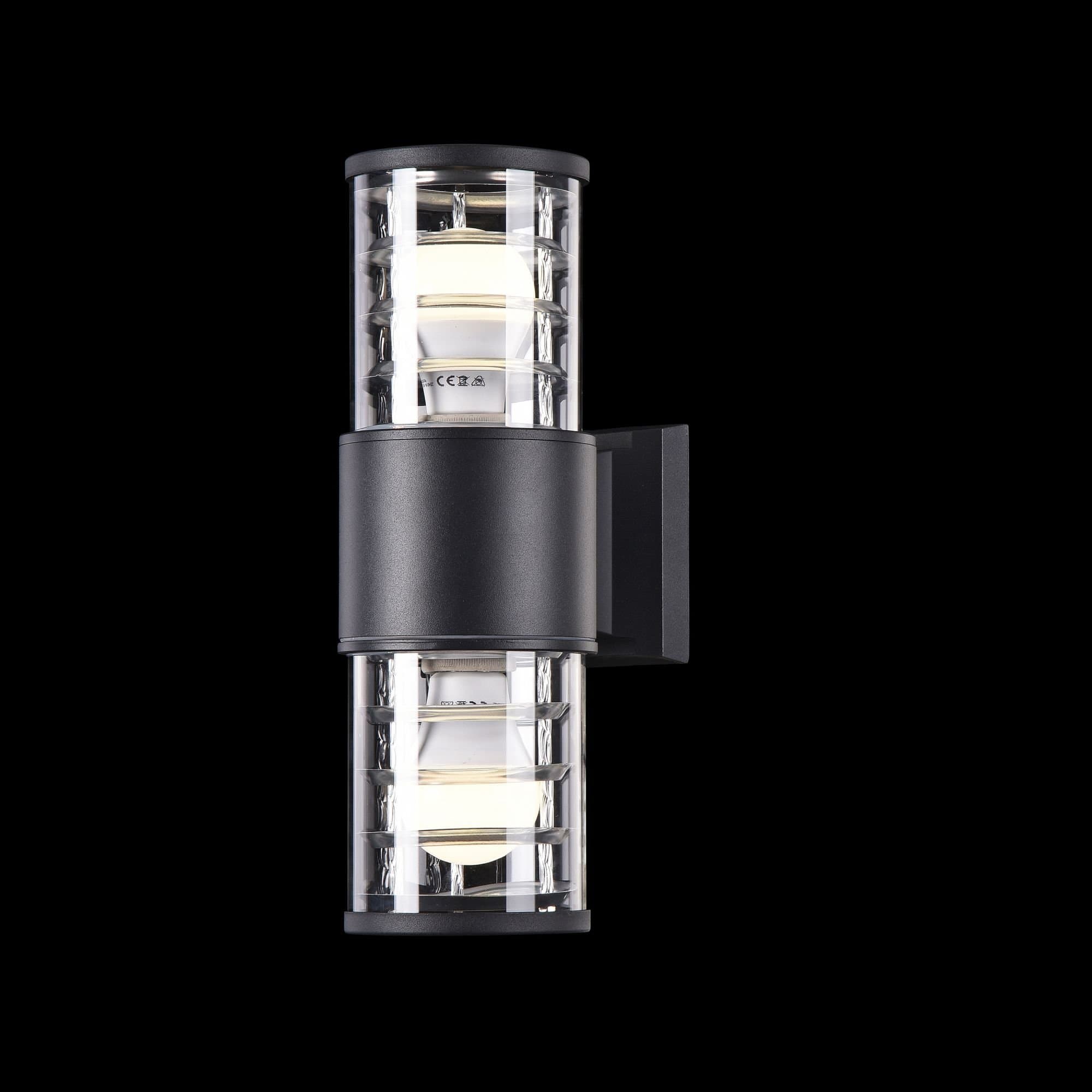 Maytoni Outdoor Bronx Черный Бра 2xE27 60W O576WL-02B — миниатюра 2