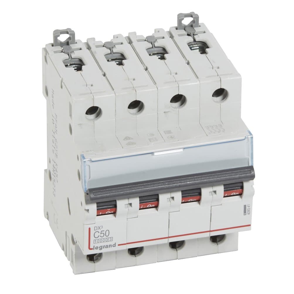 Legrand DX3 Автоматический выключатель 4P 50A (С) 10kA/16kA 409341 — миниатюра 1
