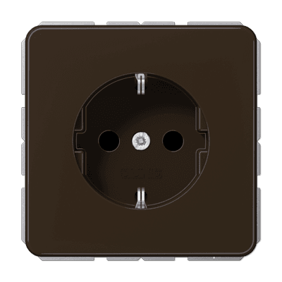 JUNG SCHUKO®-розетка 16 A / 250 B ~ с защитой от детей, коричневая CD1521BFKIBR