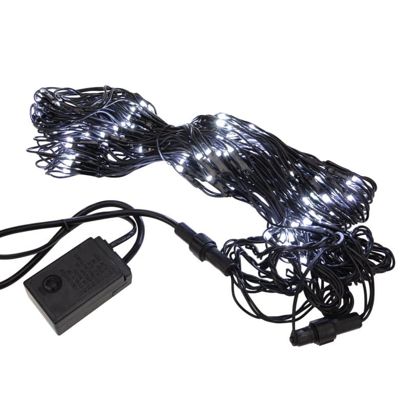 NEON-NIGHT Гирлянда "Сеть" 1х1,5м, черный ПВХ, 160 LED Белый 215-115
