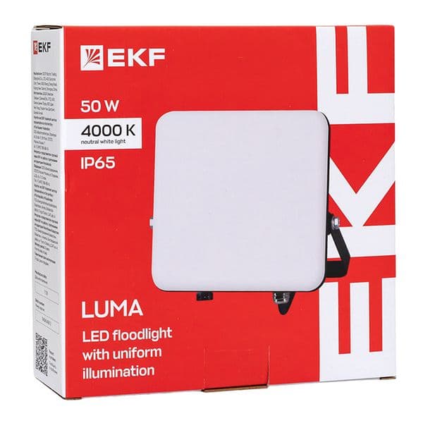 EKF Прожектор светодиодный СДО-4004 50Вт 4000К IP65 с равномерной засветкой LUMA — миниатюра 14