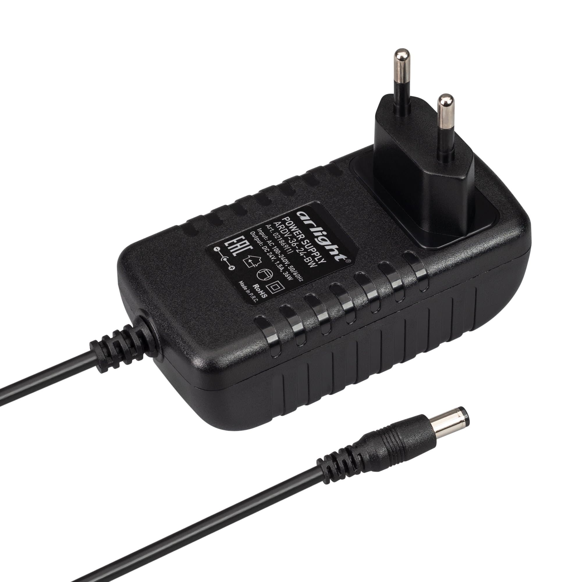 Arlight Блок питания ARDV-36-24-BW (24V, 1.5A, 36W) (Адаптер, 2 года) 021869(1)