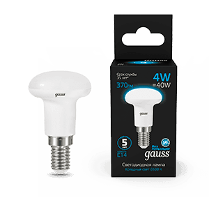 Gauss Лампа R39 4W 370lm 6500K Е14 LED 106001304