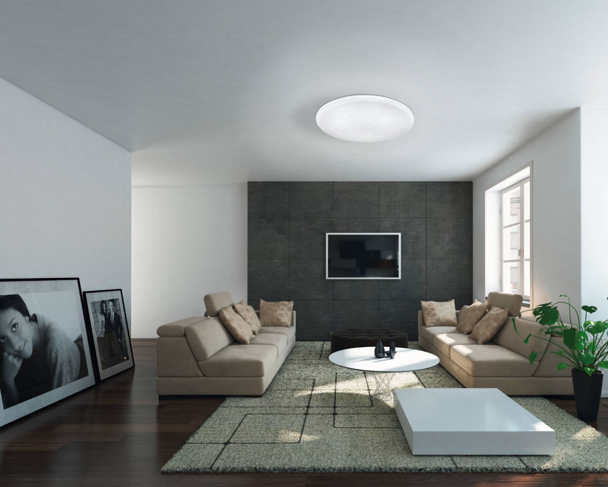 Eglo 97878 Cветодиодный настенно-потолочный светильник FRANIA-S, 17,3W (LED), 2000lm, 330, H70, cталь, белый — миниатюра 2